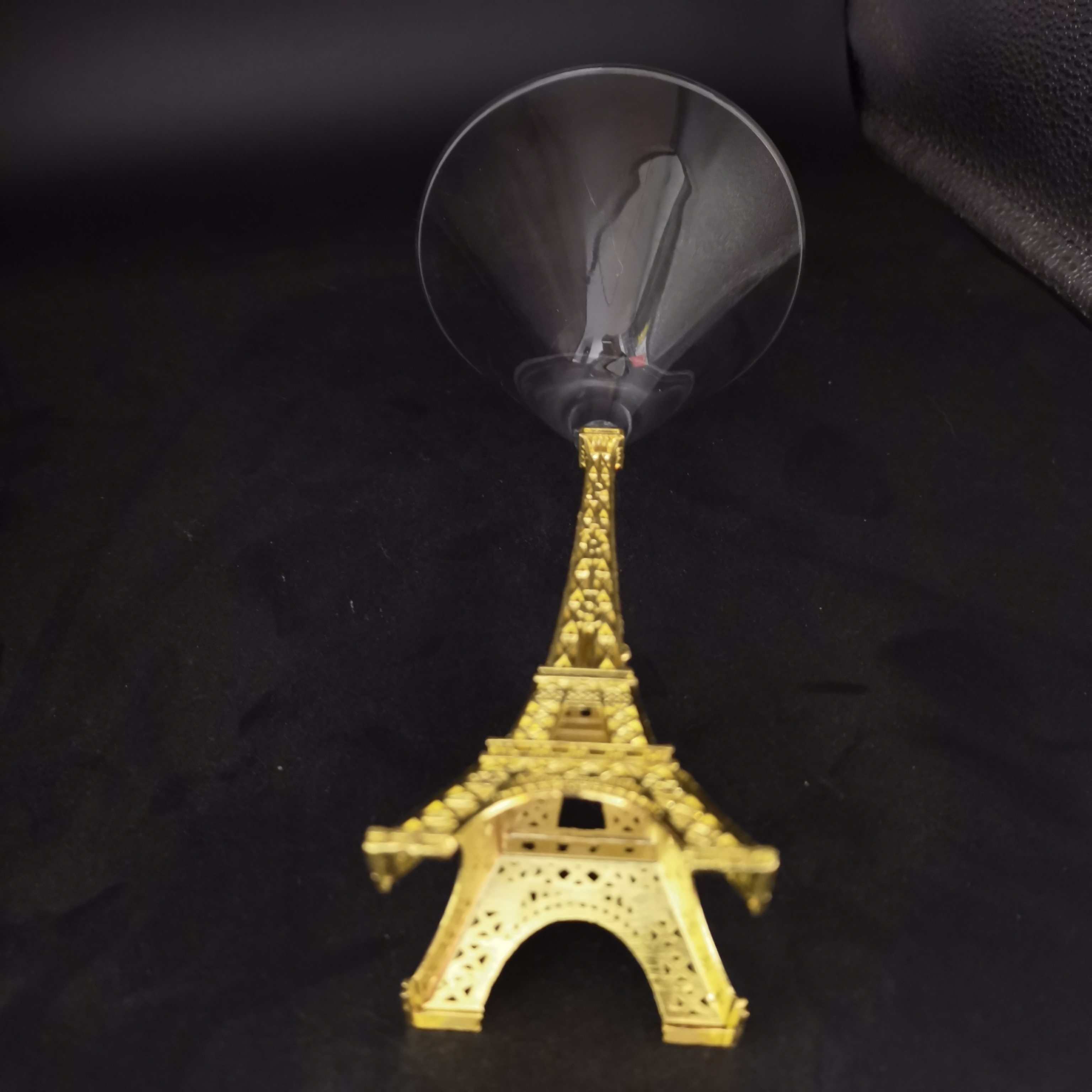 handblown clear eiffel tower shaped stem champagne flute unique patent glassware Stainless steel Tower cocktail glass goblet