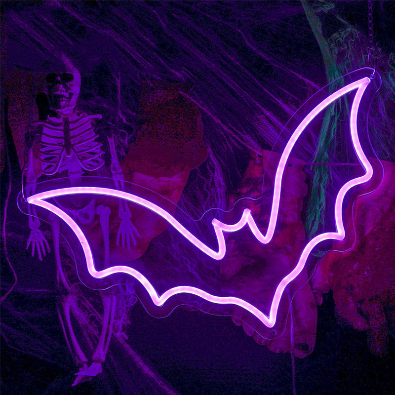 RD Halloween Bat Ghost Pumpkin Ghost Atmosphere Decorative Light Festival Creative Light Neon Light