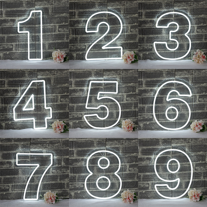 Giant led light up marquee letters numbers led letter number Light Acrylic Light Up RGB Neon Number Sign for Party