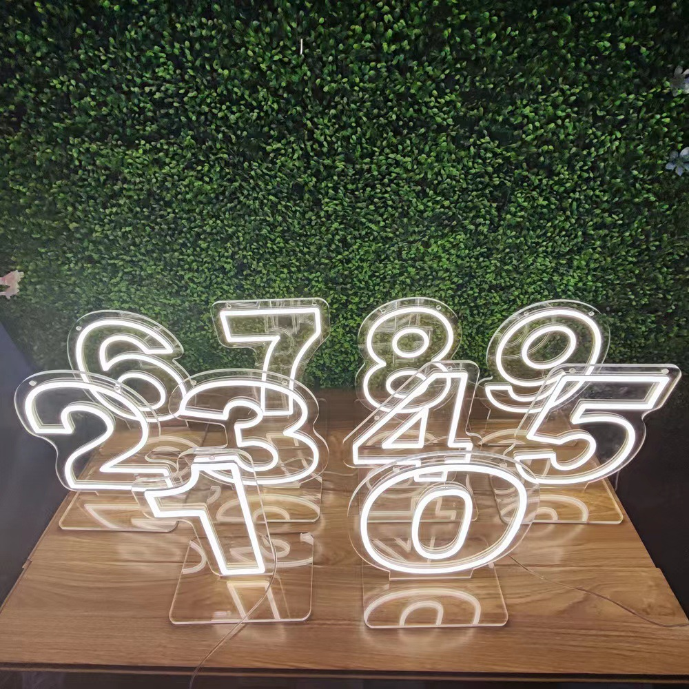 Giant led light up marquee letters numbers led letter number Light Acrylic Light Up RGB Neon Number Sign for Party