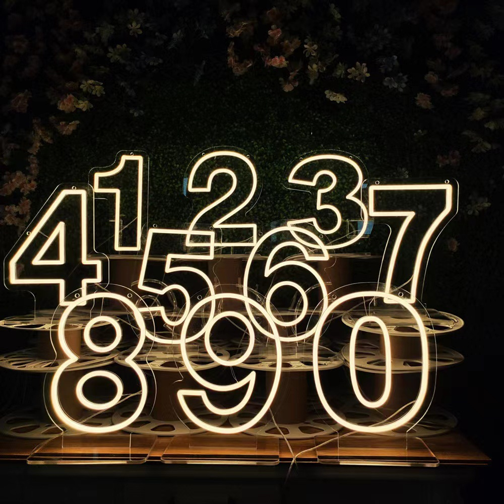 Giant led light up marquee letters numbers led letter number Light Acrylic Light Up RGB Neon Number Sign for Party