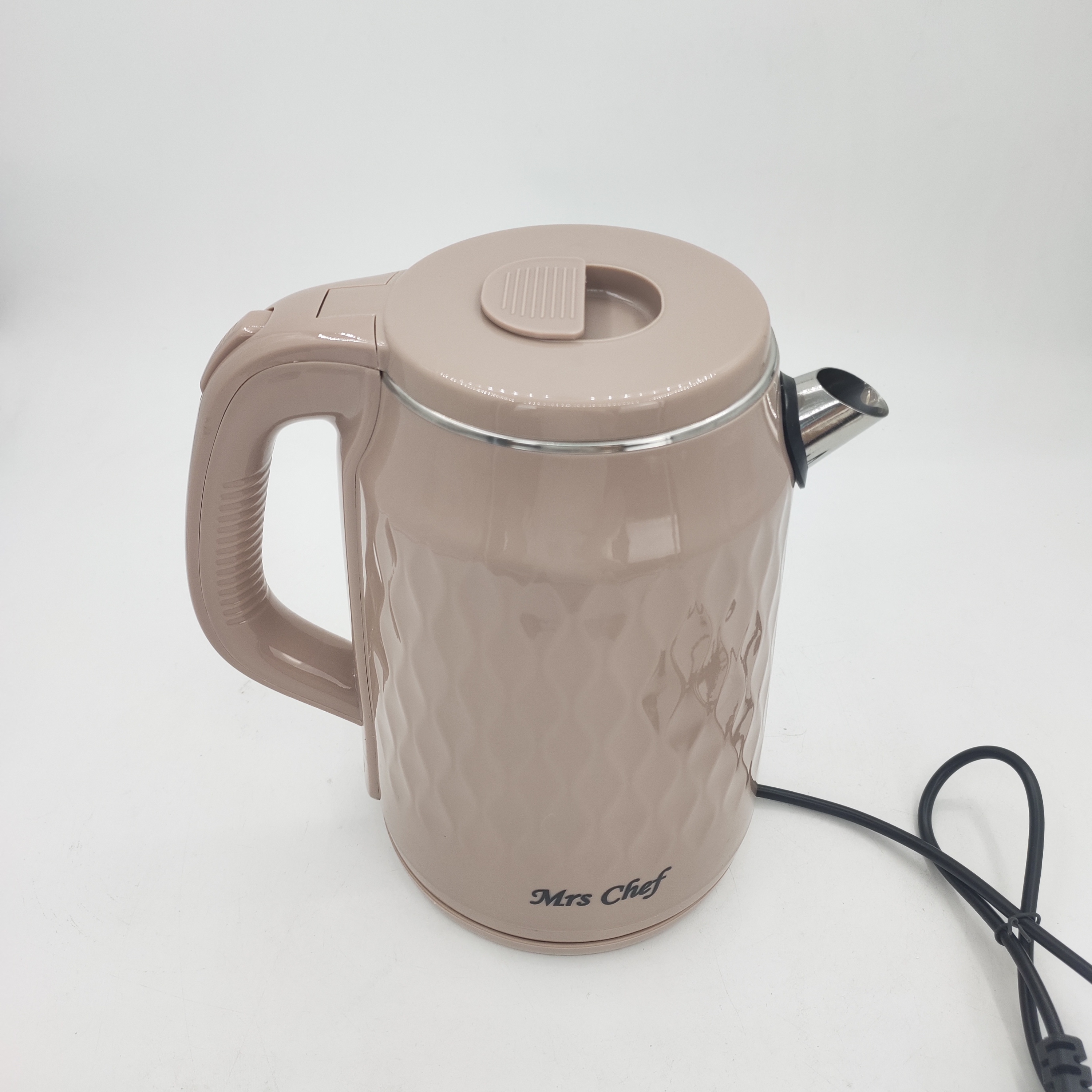 Hot selling Blue fashion retro Plastic Stainless steel lining electric kettle 360 rotation cordless kettle