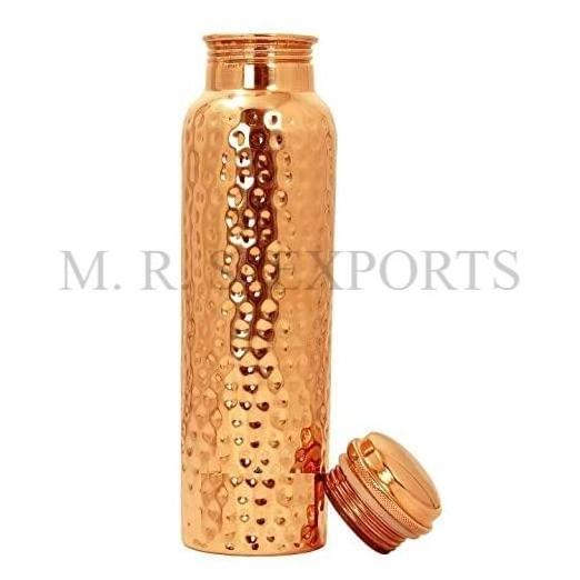 2024 Hot Selling Copper Water Bottles Leak Proof Hammered Design 32Oz Copper Bottle Available At Wholesale Prices