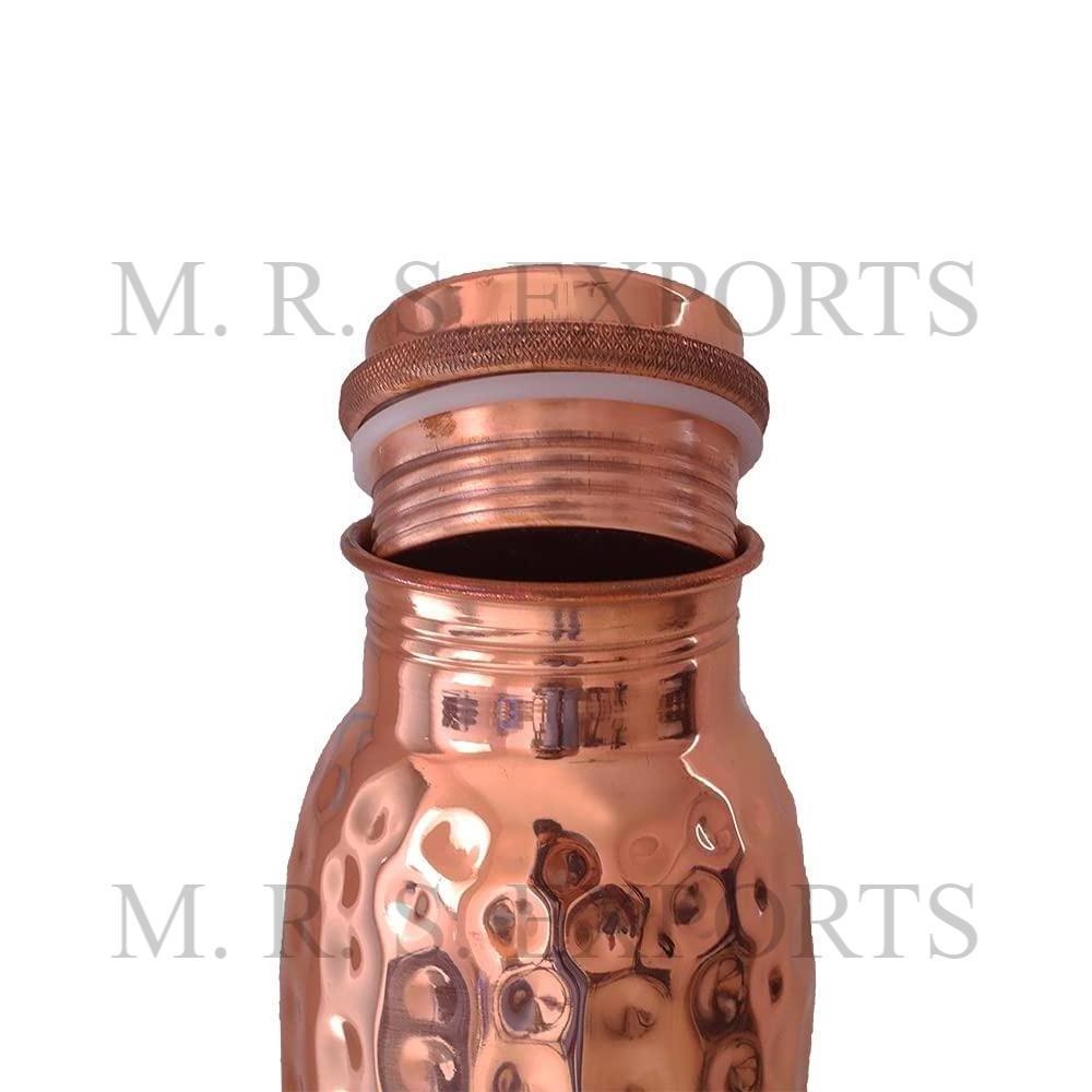 2024 Hot Selling Copper Water Bottles Leak Proof Hammered Design 32Oz Copper Bottle Available At Wholesale Prices