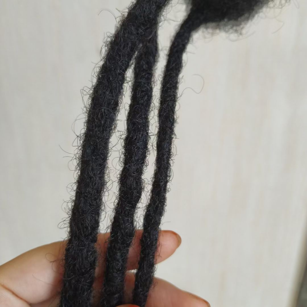 Natural Handmade Soft Natural Afro Kinky 100% Human Hair Dreadlock Extension Loc Extension Human Hair Crochet Dreadlock