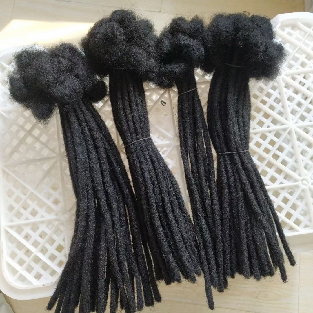 Natural Handmade Soft Natural Afro Kinky 100% Human Hair Dreadlock Extension Loc Extension Human Hair Crochet Dreadlock