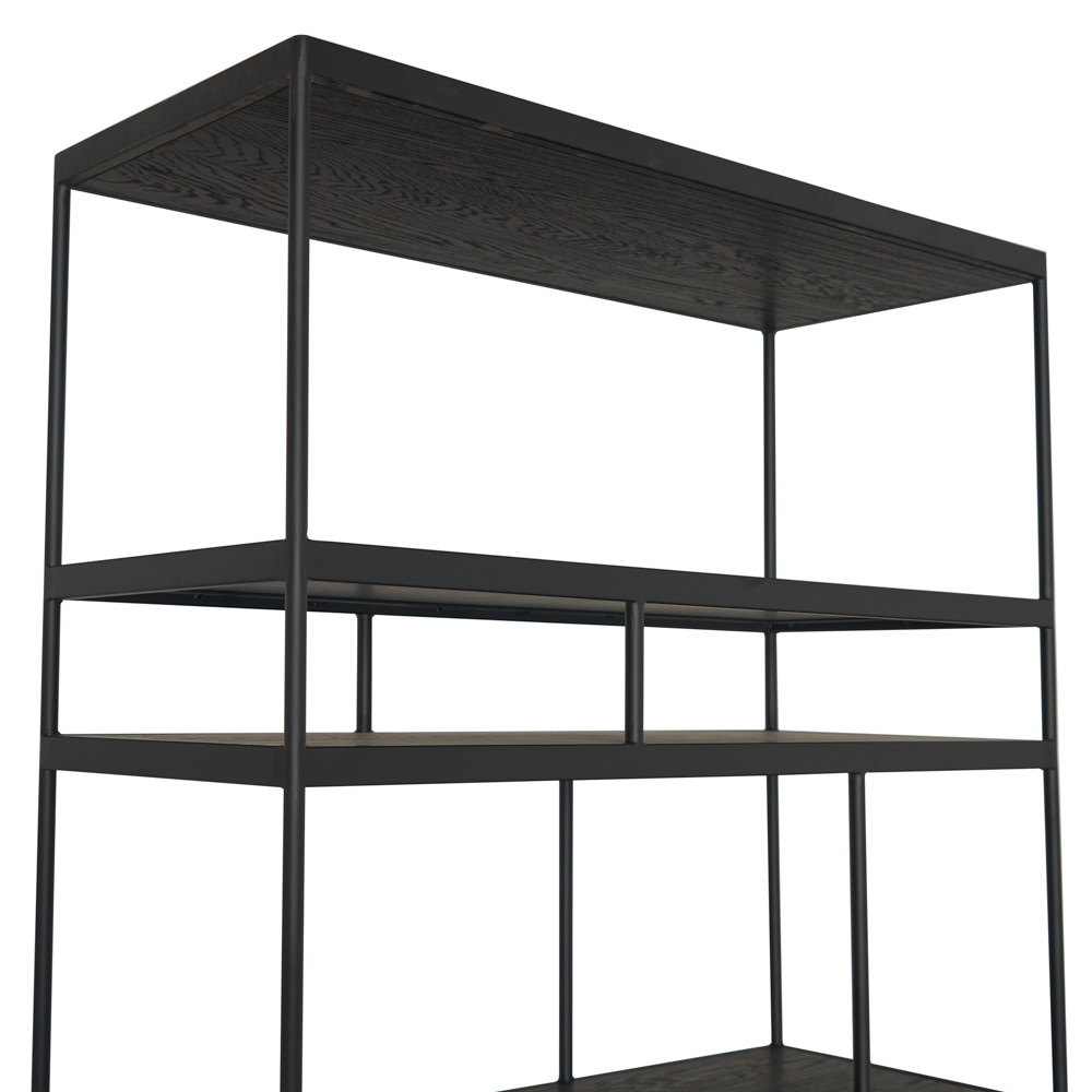 MRS WOODS High Quality Industrial Wall Mount Iron Pipe Shelf Bookcase Open Home Storage Bookshelf Cabinet