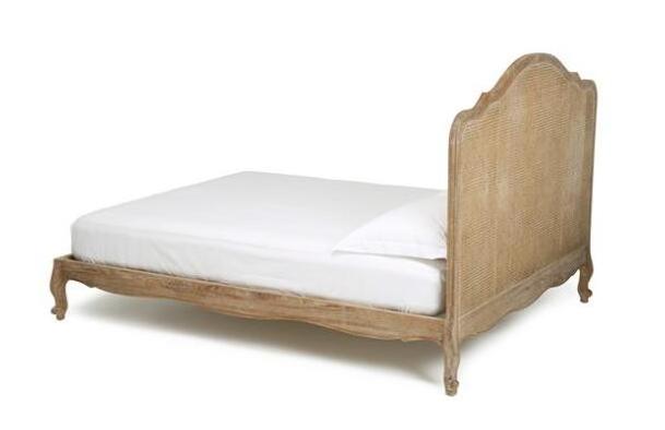 Bedroom Furniture Solid Wood Cane Double Bed Frame King Queen Size Natural Wicker Rattan Sun Lounger Bed