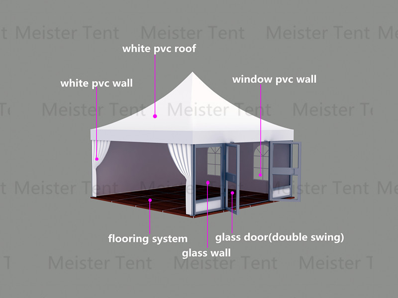 Outdoor aluminum trade show tent carpas para eventos pagoda tent