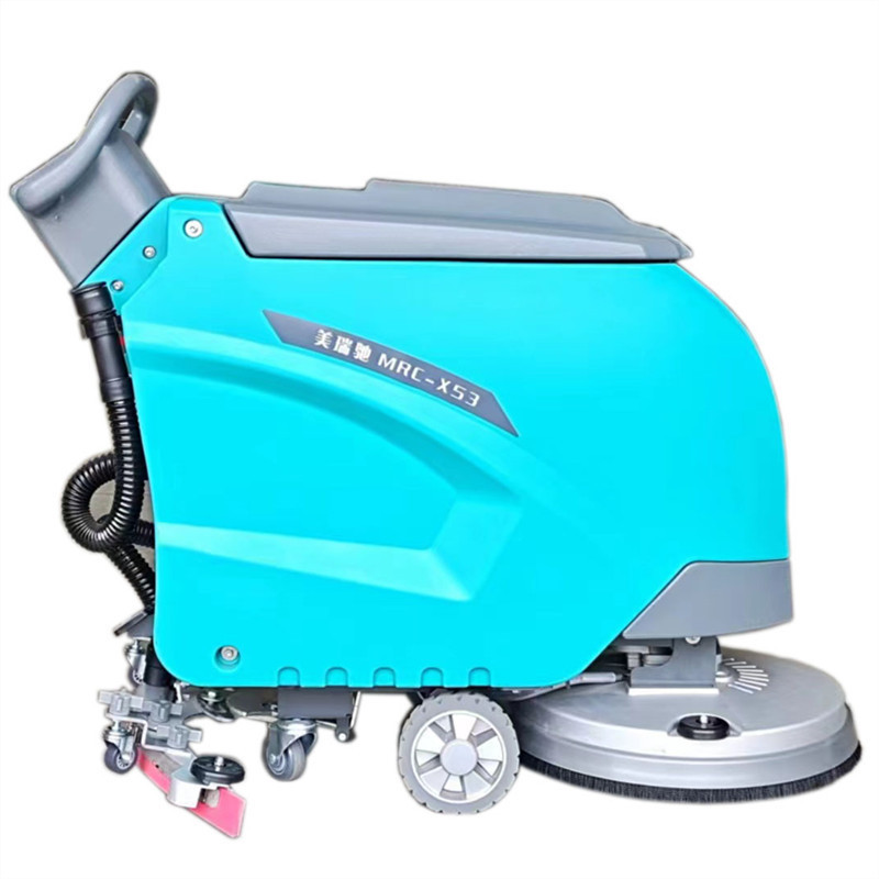 Hand-pushed automatic floor washing machine