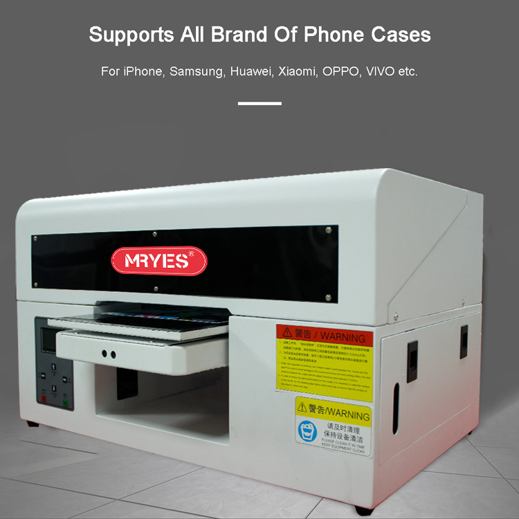 MRYES Suppliers To Print Custom Cell Phone Cases A4 UV Flatbed Cell Phone Case Printing Machine