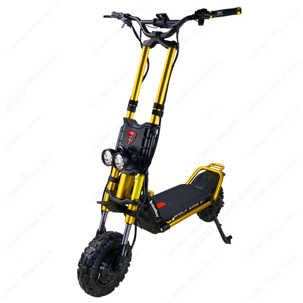 Original Kaabo Wolf King GT Pro Golden 72V 35AH With TFT Display 72V 50A Sine Wave Controller 4000W Dual Motor Monster Scooter