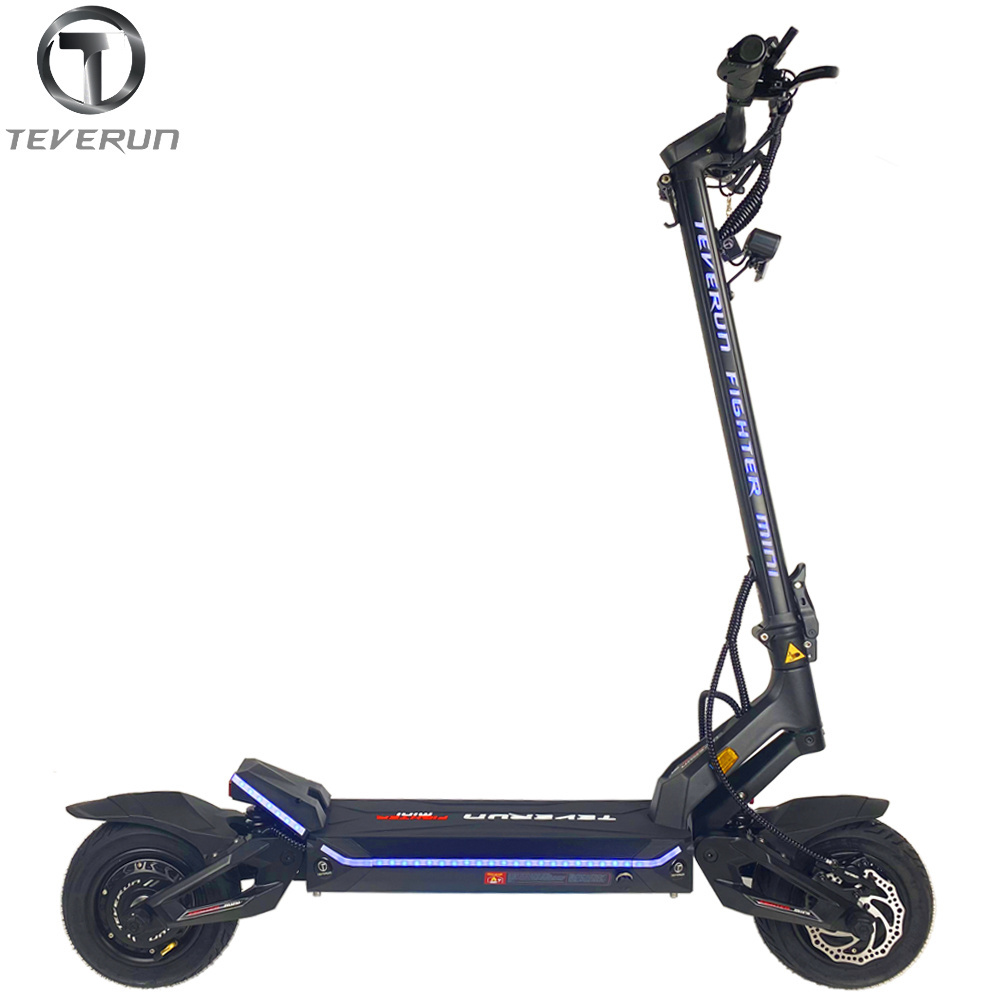 In Stock  Teverun Fighter Mini Pro 60V 25Ah Samsang Battery APP Smart BMS Dual Motor 2000W 65km/h 10Inch Electric Scooter