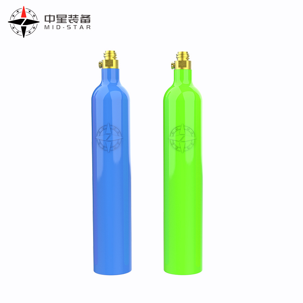 Best quality Food grade 0.6L soda machine filling CO2 Aluminum gas cylinder with valve for co2 bottle Co2 Cartridge for soda