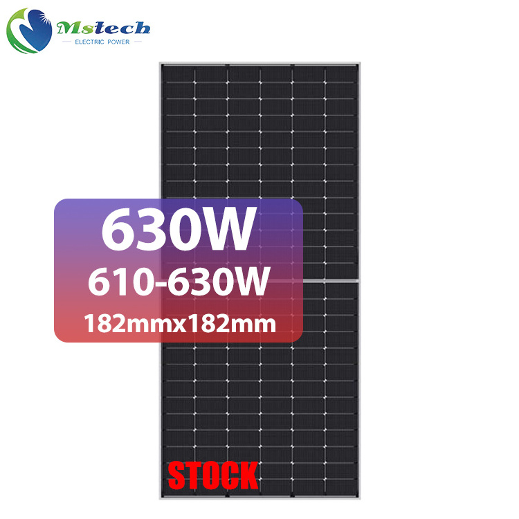 Mstech Solar N-Type 610w Modules Photovoltaiques 615 Watts 620wp 625w 630w Price Solar Panels 500 Watt Monocrystalline