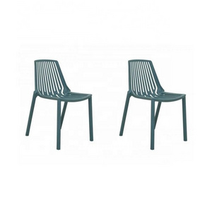 colorful stackable plastic hollow armless chair used for garden cafe