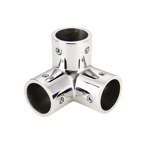 Marine hardware Stainless Steel Hand Rail Fittings 90 Degree Three Way Tee Connector