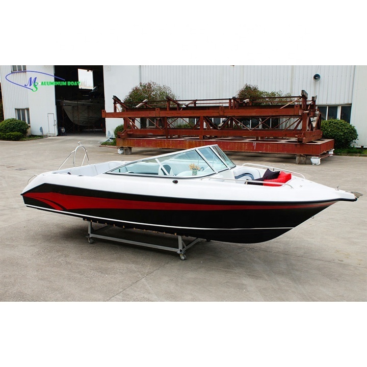 Fiberglass small speed leisure boat for sale  6m 150hp for selling CCS CE Certificates for customers MS Aluminium boat