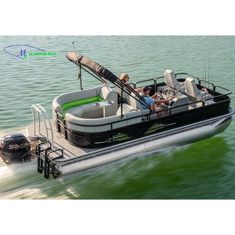 2021new fashion MS Aluminium boat Mini pontoon FOR SELLING 6.5m 115hp for selling CCS CE Certificates for Europe customers