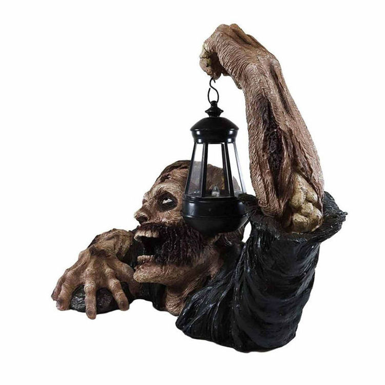 Halloween Decor 2021 New Style Scary Resin Zombie Figure Cheap Festival Party Decor Small Horror Halloween Yard Decor