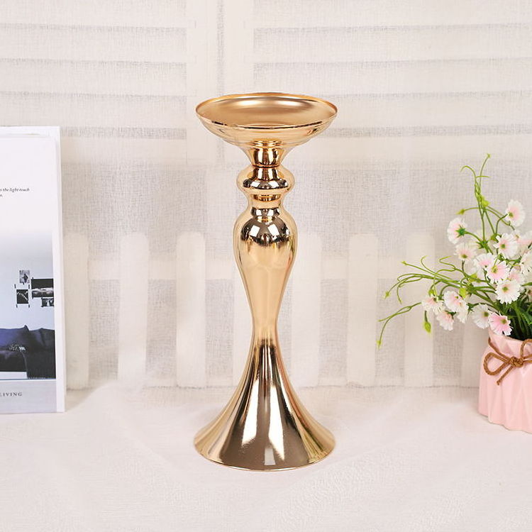 Luxury Golden Mermaid Shape Vase De Fleur De Mariage Tabletop Decor Metal Trumpet Vase For Wedding Centerpieces