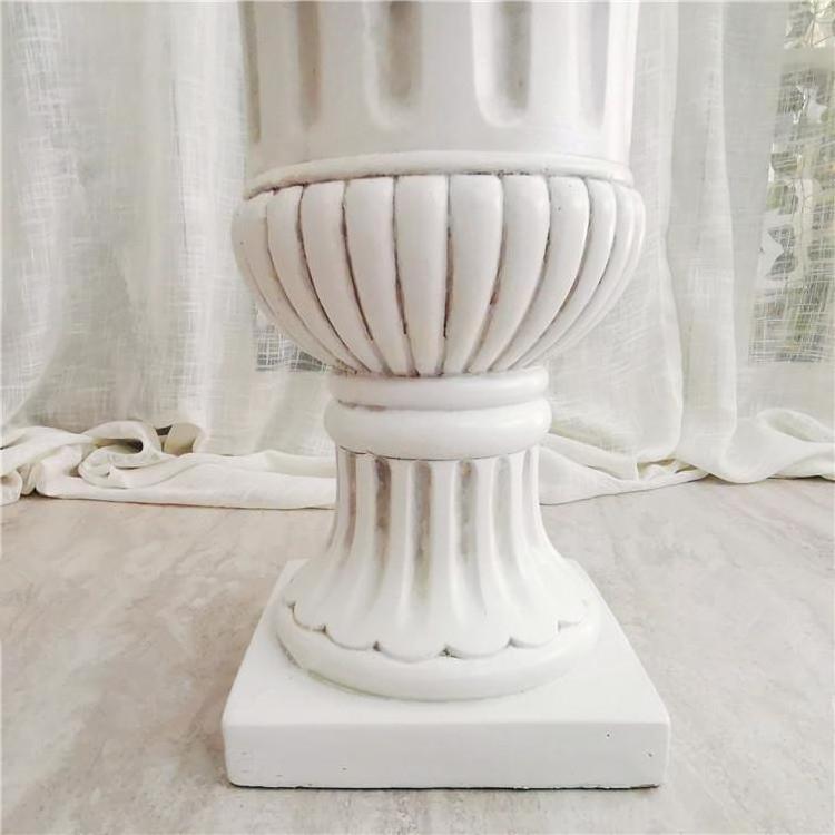 Floor Vase Nordic Large Round Floor Vase Resin Jarrones Para Flores De Boda Wedding Decor Roman Pillars Vase For Hotel Club Hall