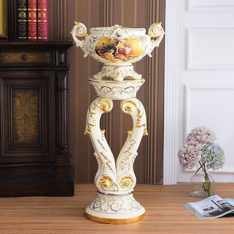 High End Luxury European Home Decor Royal Design Flowerpot Vaso Decorativos Ceramic Roman Column 2022 Luxury Vase