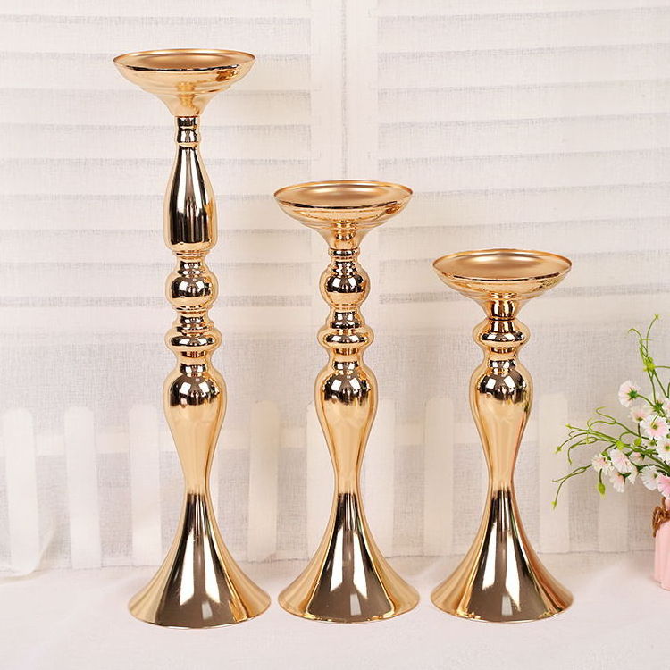 Luxury Golden Mermaid Shape Vase De Fleur De Mariage Tabletop Decor Metal Trumpet Vase For Wedding Centerpieces