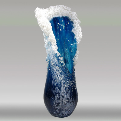 Modern Livingroom Tabletop Decoration Azul Jarrones De Epoxi 2022 Latest Design Resin Decorative Vase