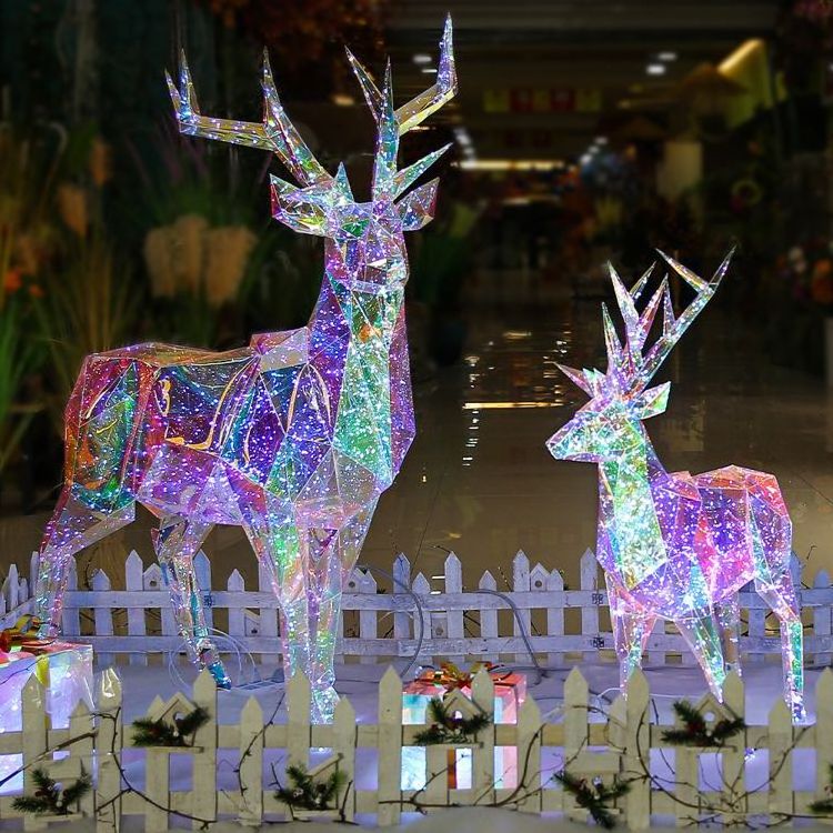 High End Christmas Ornaments Reindeer Home Decor Reno-Led-De-Navidad 2023 Large Diy Led Outdoor Reindeer Christmas Decoration