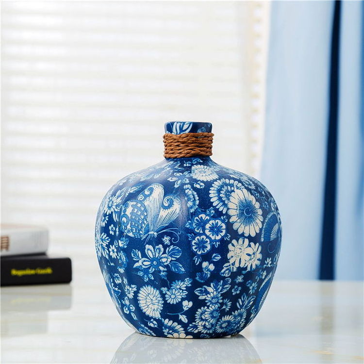 Floor Vase 2021 Classy Home Decor Dried Flowers Vasoss Decor New Chinese Style Handmade Ceramic Vase Home Dekoration Accessories