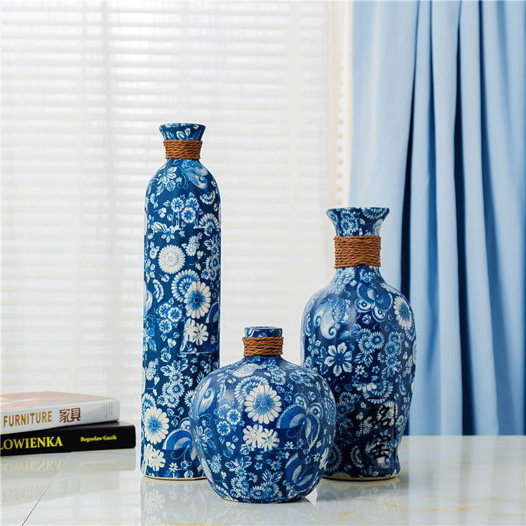 Floor Vase 2021 Classy Home Decor Dried Flowers Vasoss Decor New Chinese Style Handmade Ceramic Vase Home Dekoration Accessories