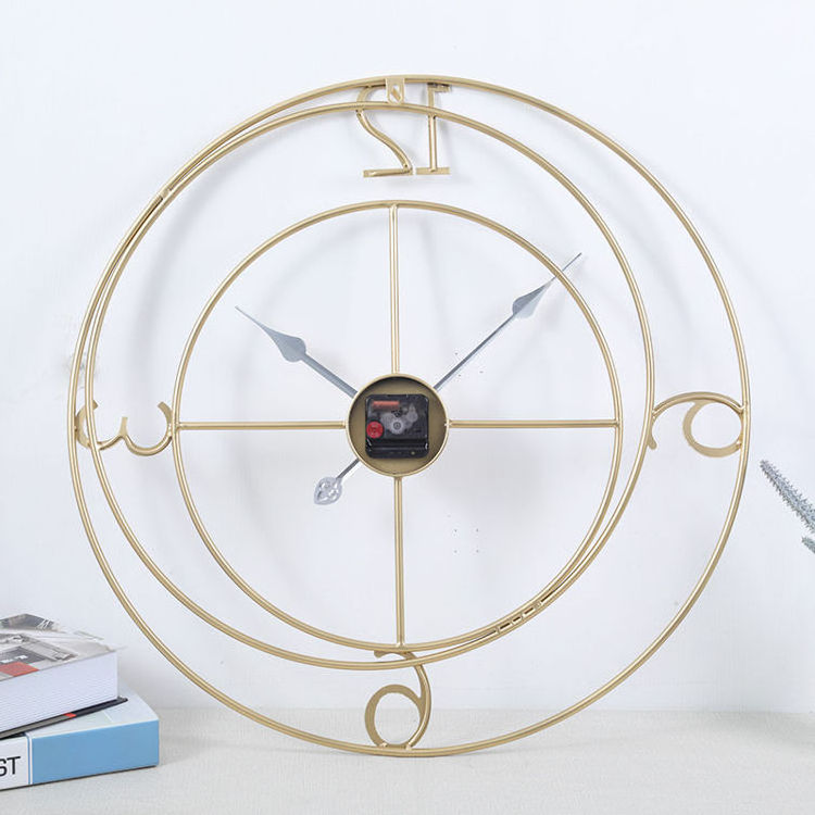 Wall Clock Simple Digital Design Wall Decoration Watch Round Iron Wanduhr Gold Modern Minimalism Nordic Wall Clock