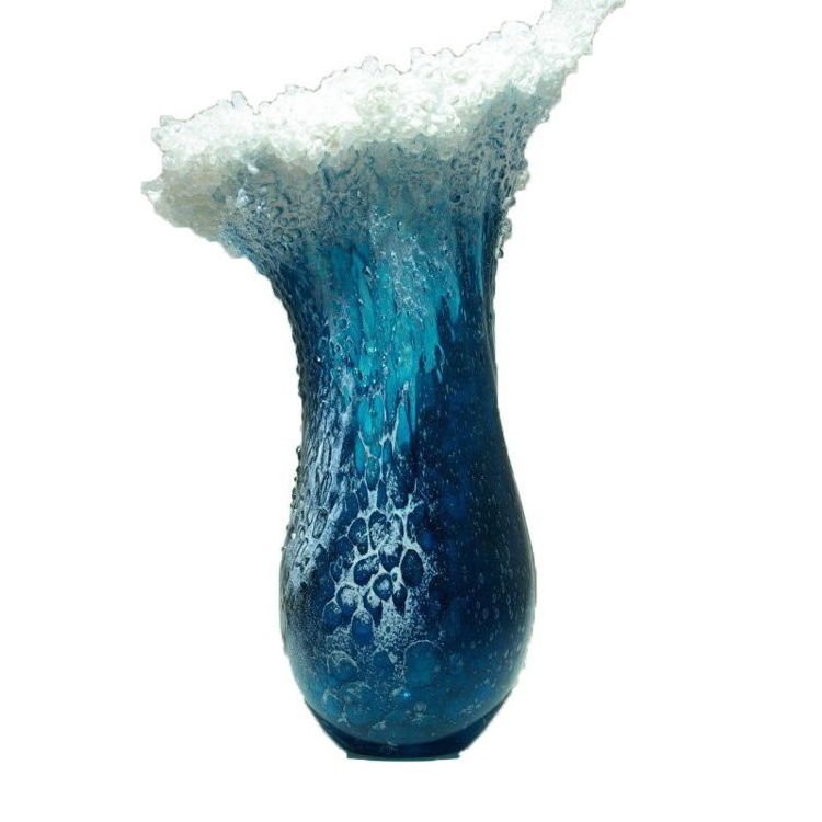 Modern Livingroom Tabletop Decoration Azul Jarrones De Epoxi 2022 Latest Design Resin Decorative Vase