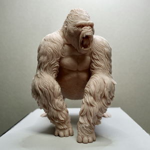 Custom Home Decor Sculpture Statue Large Lifelike Fiberglass Gorilla Statue Modern Design Life Size King Kong