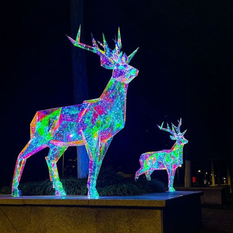 High End Christmas Ornaments Reindeer Home Decor Reno-Led-De-Navidad 2023 Large Diy Led Outdoor Reindeer Christmas Decoration