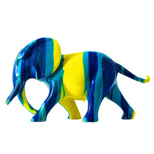 Nordic Light Luxury Handicrafts Living Room Decor Elefante De Decoracion Modern Painted Colorful Resin Elephant Crafts