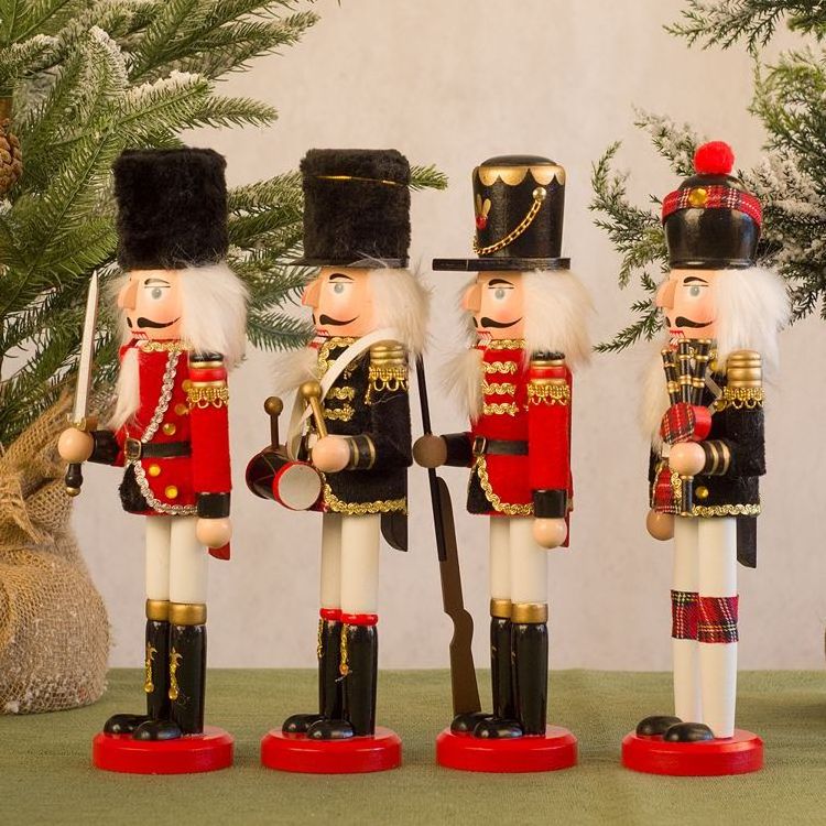 Wholesale 2023 Other Christmas Decorations Adornos Navidad Cascanueces Nordic Wooden Christmas Decoration Nutcracker Statue