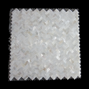 Herringbone Mother of Pearl Tile, Peel and Stick Seamless Shell Mosaic Tile for Kitchen Backsplash