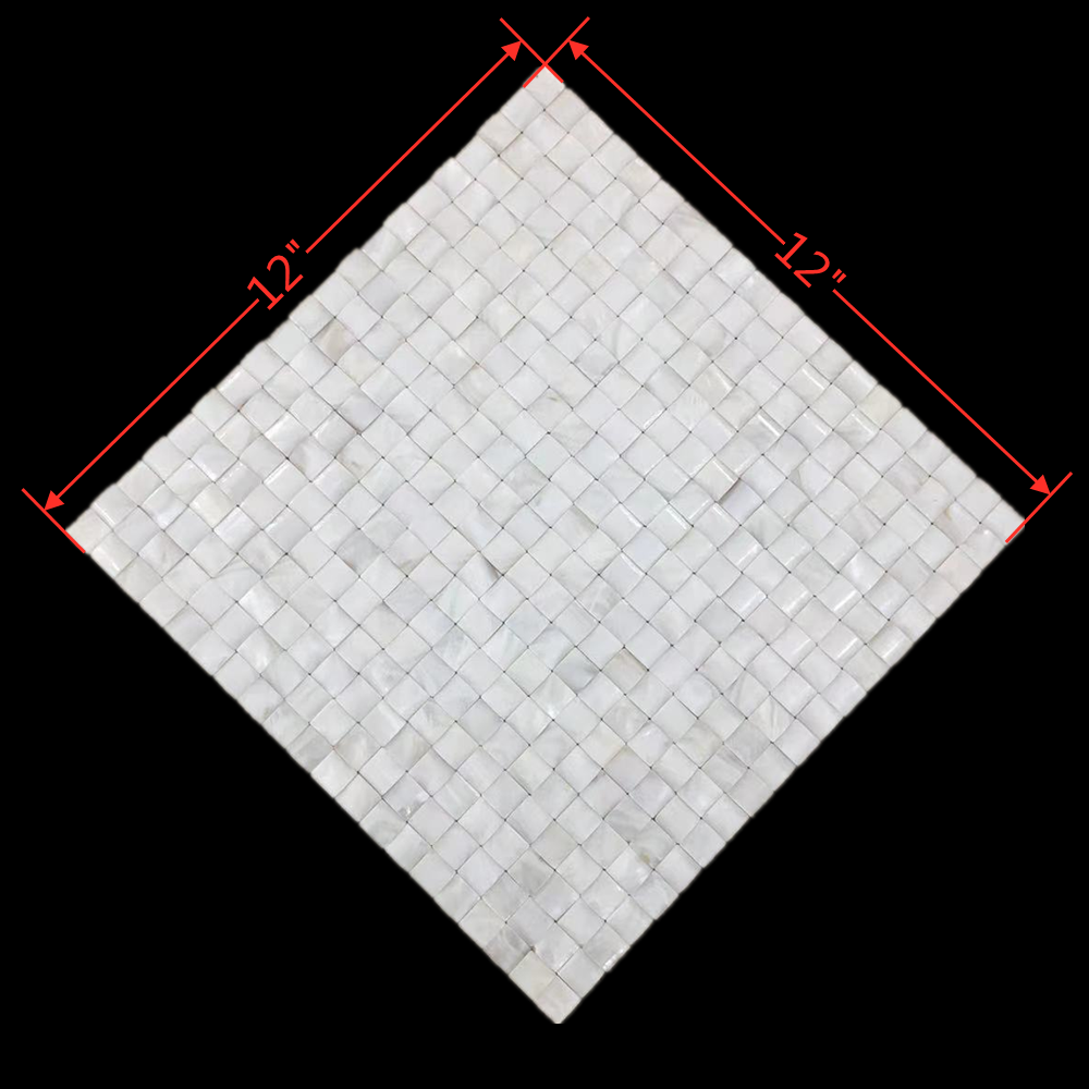 Convex Mother of Pearl Tile, Peel and Stick Shell 3D Mosaic Tile for Kitchen Backsplash