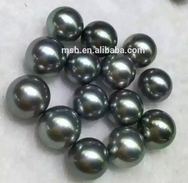 11-12mm perfect round top quality tahiti black pearl