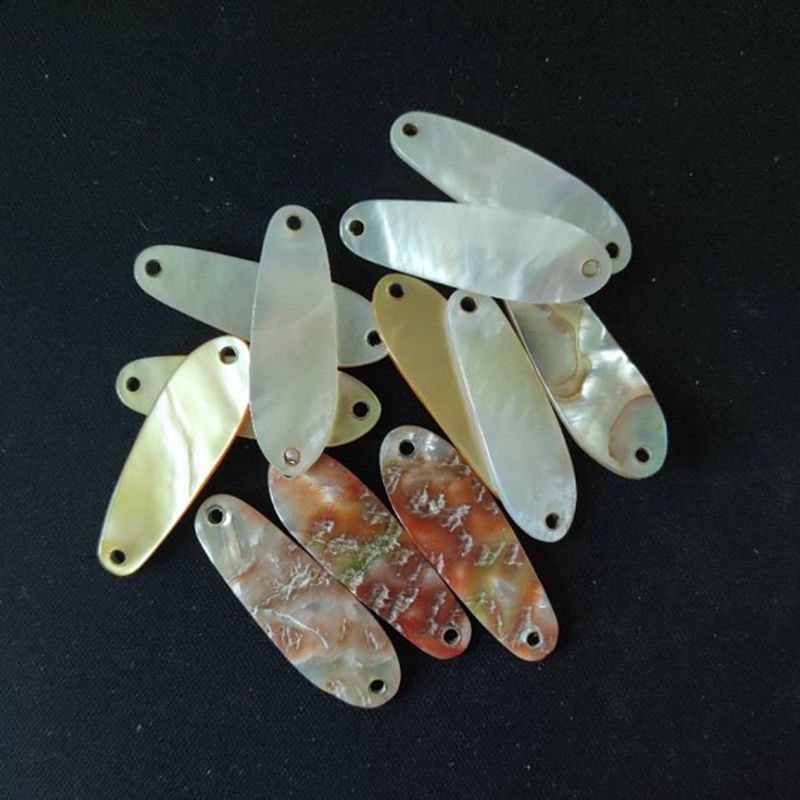 2020 Hot Selling Abalone Shell Whitelip Blacklip Mother of Pearl Seashell Hard 37mm Fishing Lures Spoon