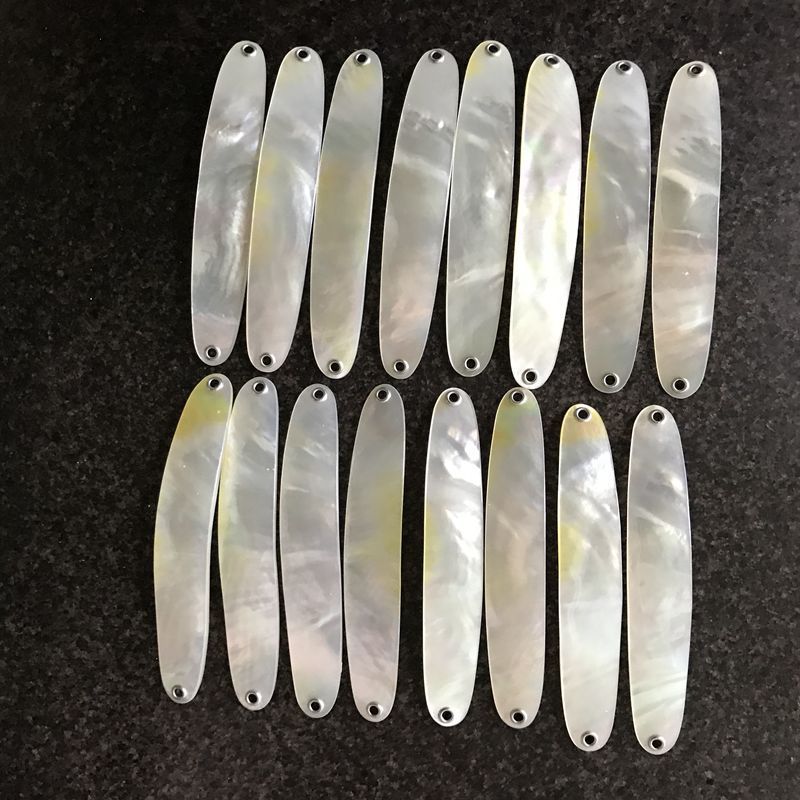 Luxury Perch Squid Lure Spoon White Mother of Pearl Shell Fishing Lures for Ocean Beach Fishing