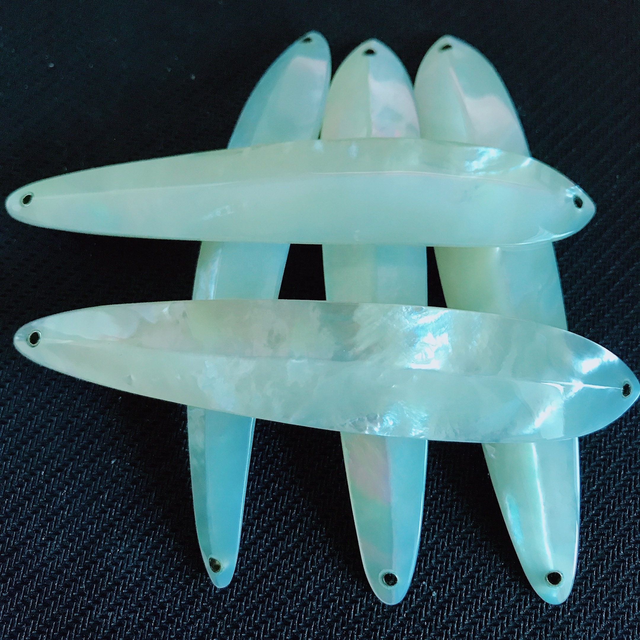 100mm White mother of pearl shell fishing spoon lures