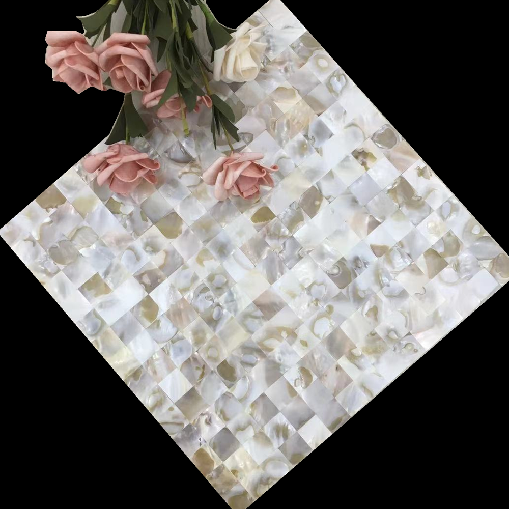 Peel and Stick Colorful Mother of Pearl Tile, Seamless Shell Mosaic for Kitchen Backsplash