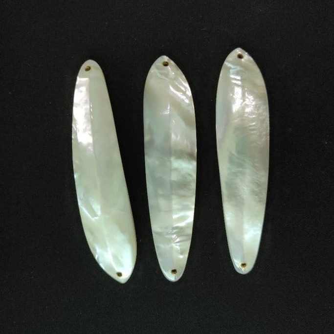 Luxury White Mother of Pearl Shell Diamond Shape Fishing Lures Spoon Perch Lures