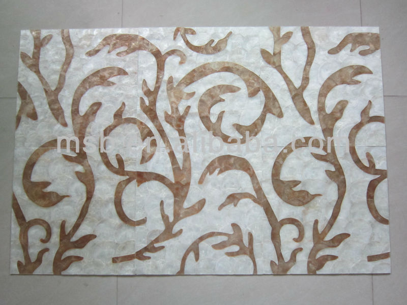 Natural Capiz Shell Mosaic Wall Tiles Philippines, Seashell Backsplash Mosaic Tiles