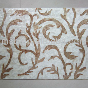 Natural Capiz Shell Mosaic Wall Tiles Philippines, Seashell Backsplash Mosaic Tiles