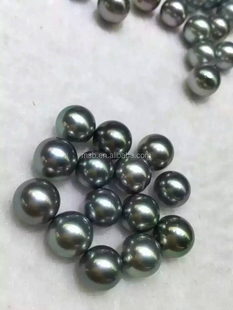 11-12mm perfect round top quality tahiti black pearl