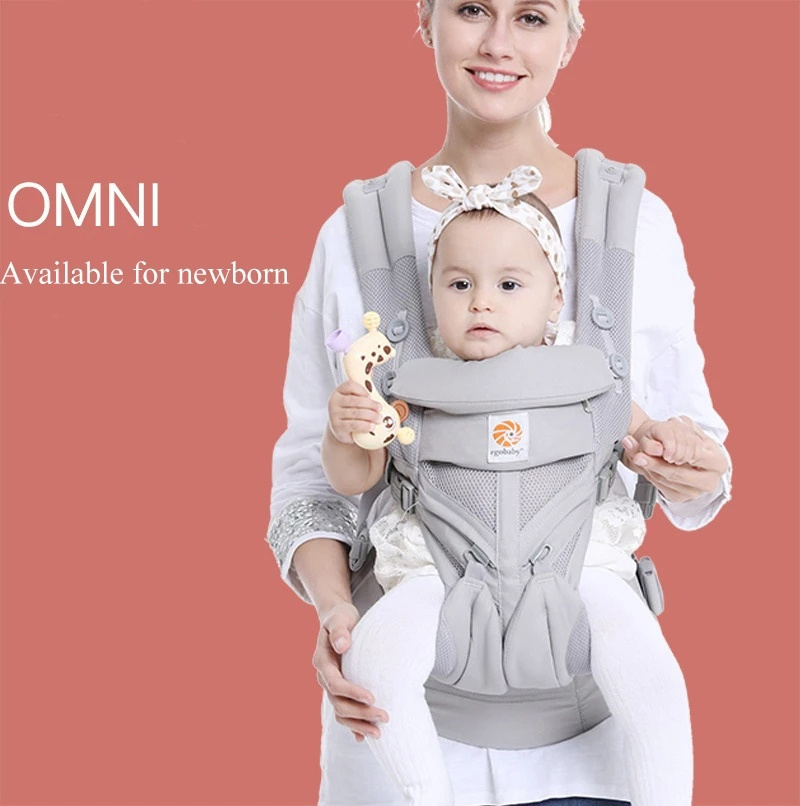 Egobaby Breeze 360 Ergonomic Baby Carrier Infant Kid Sling Back Front Facing Kangaroo Wrap Backpack for Travel 0-36 Months